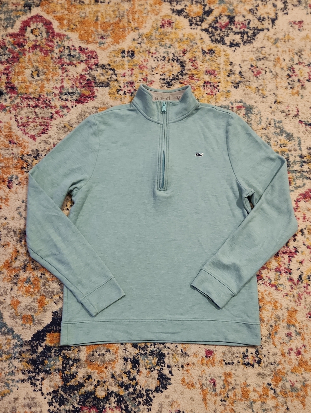 Vineyard Vines Boys  Aqua Quarter-Zip Pullover